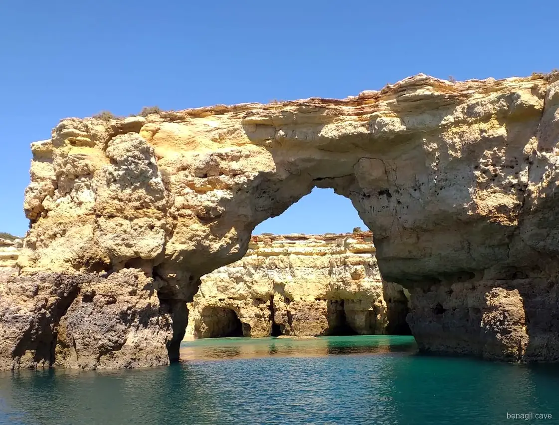 Swim stop near Benagil Cave during the Albufeira catamaran tour