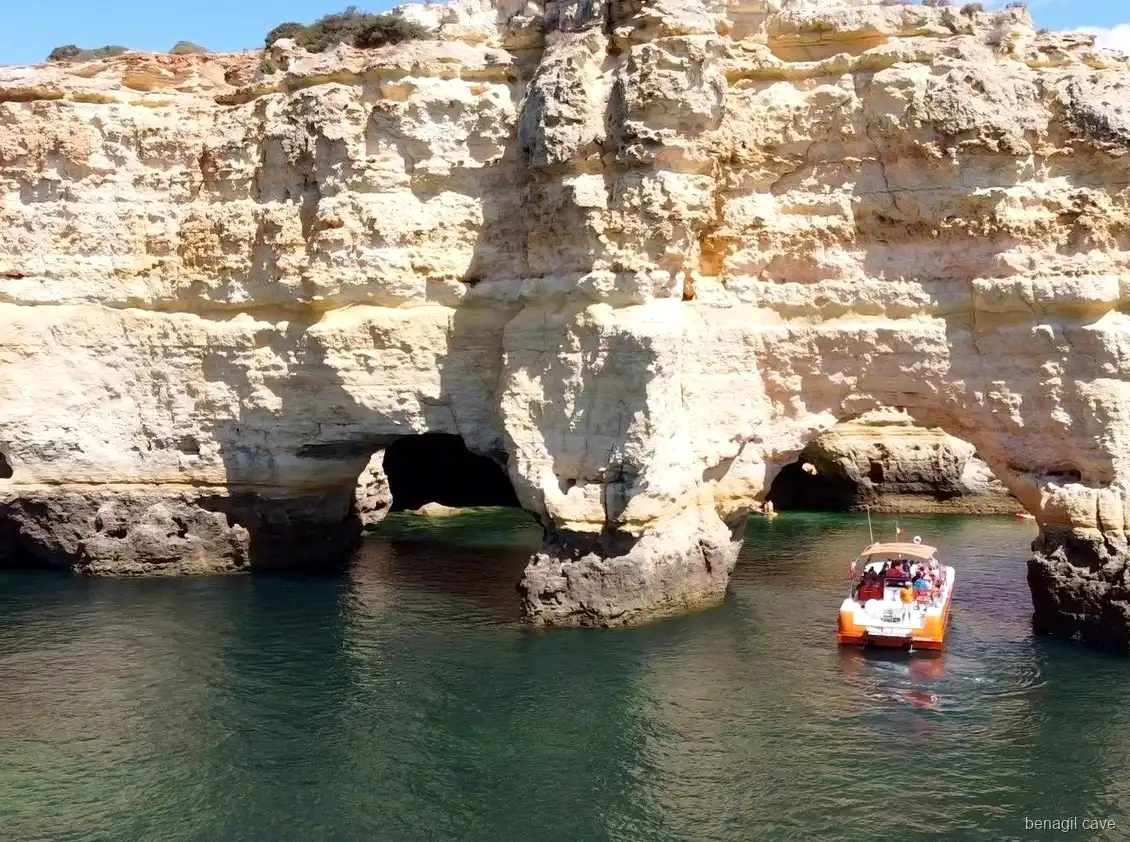Algar de Benagil entrance seen from the premium boat tour