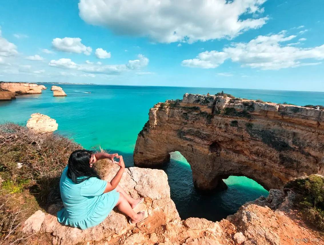 Algar Seco rock formations visited on the Benagil Cave Faro day tour