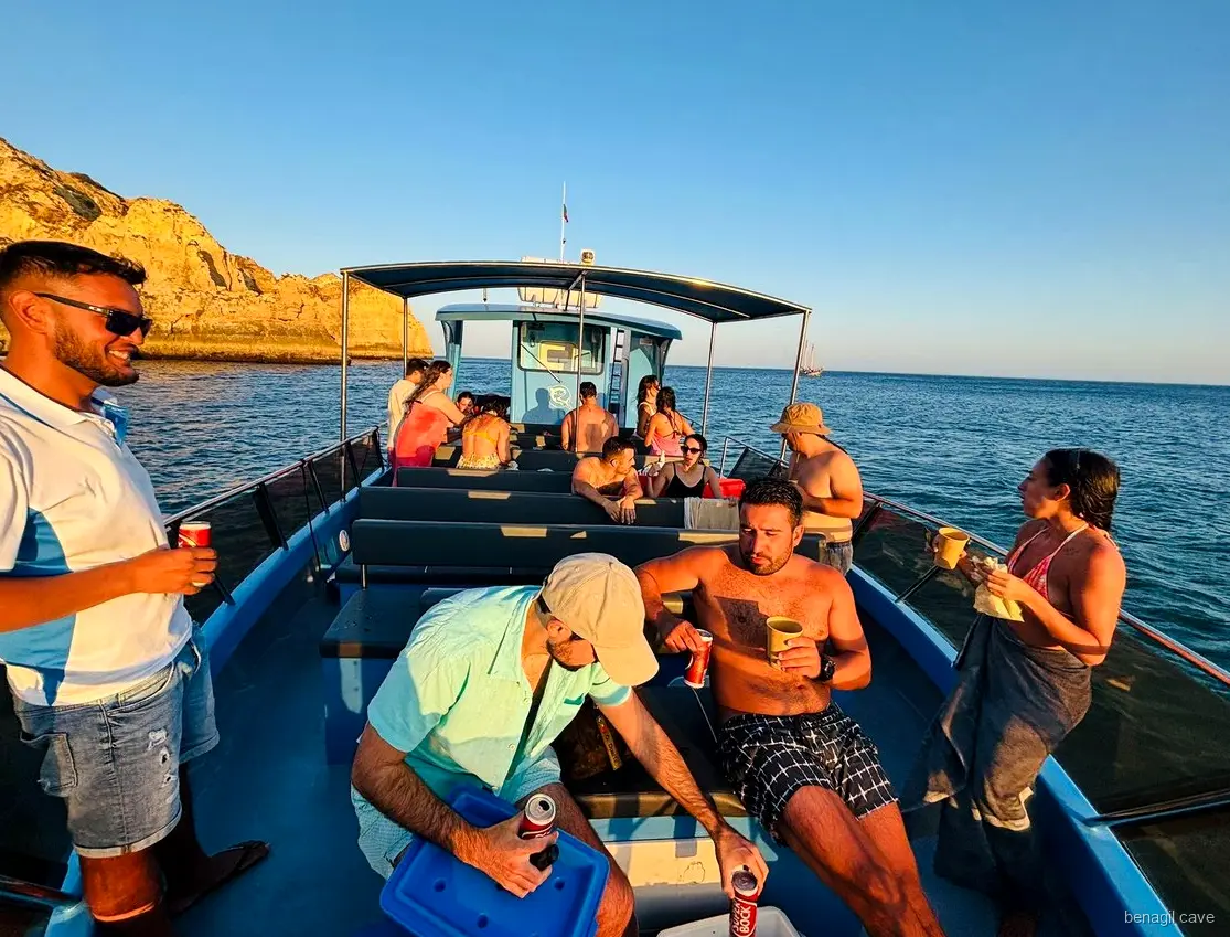 Alfanzina Lighthouse passed on the Lagos Benagil Cave catamaran route